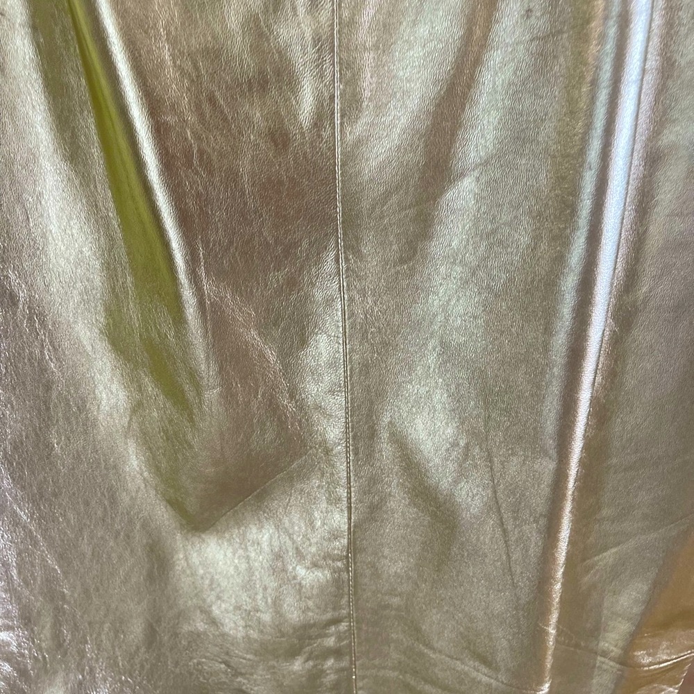 VINTAGE JILL STUART GOLD METALIC SKIRT - Picture 2 of 14